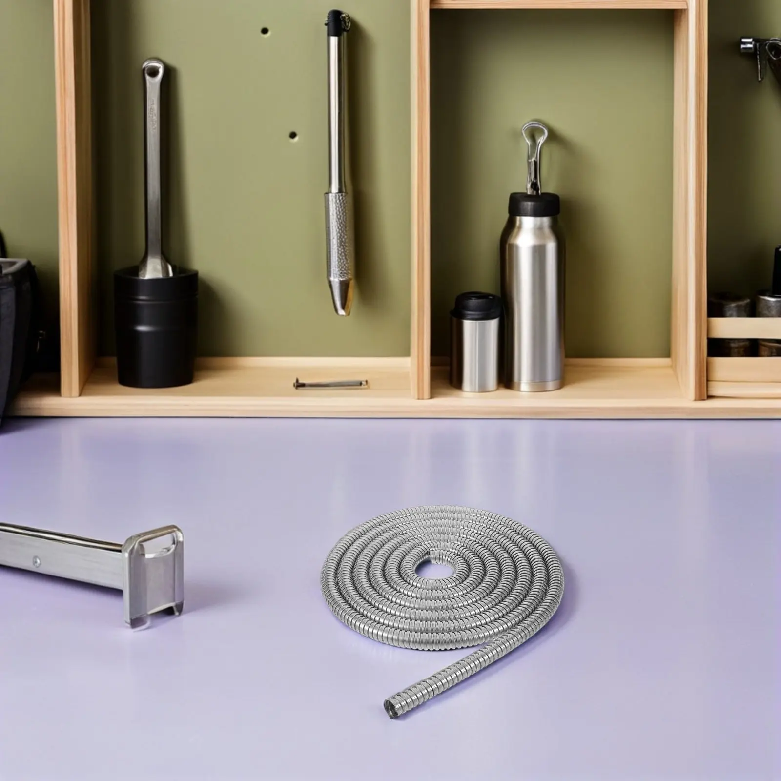 

Flexible Cable Conduit 10mm Diameter Durable Wire Protector for Home Office Industrial Use Line Conduit Soft Tube Wire Organizer