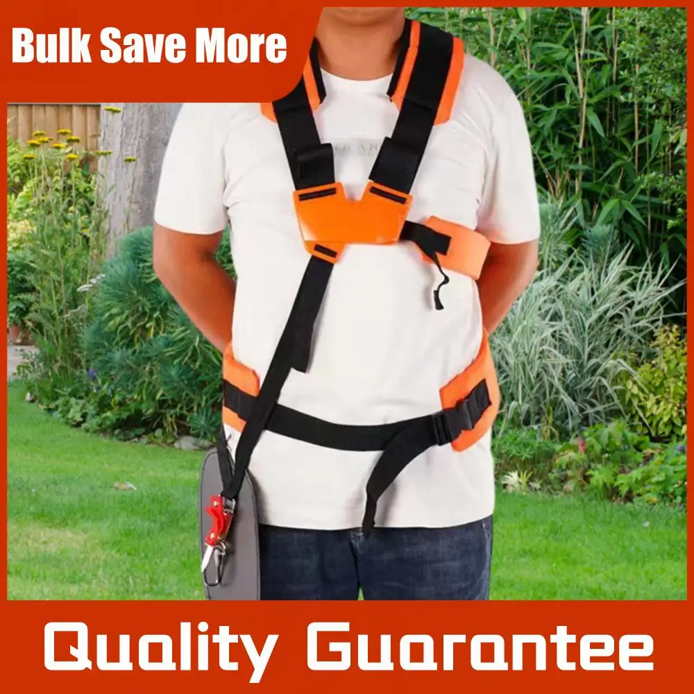 Double Shoulder Harness Comfortable W Shape Buckle Padded Belt Labor Saving Increase Safety for Brush Cutter Trimmer