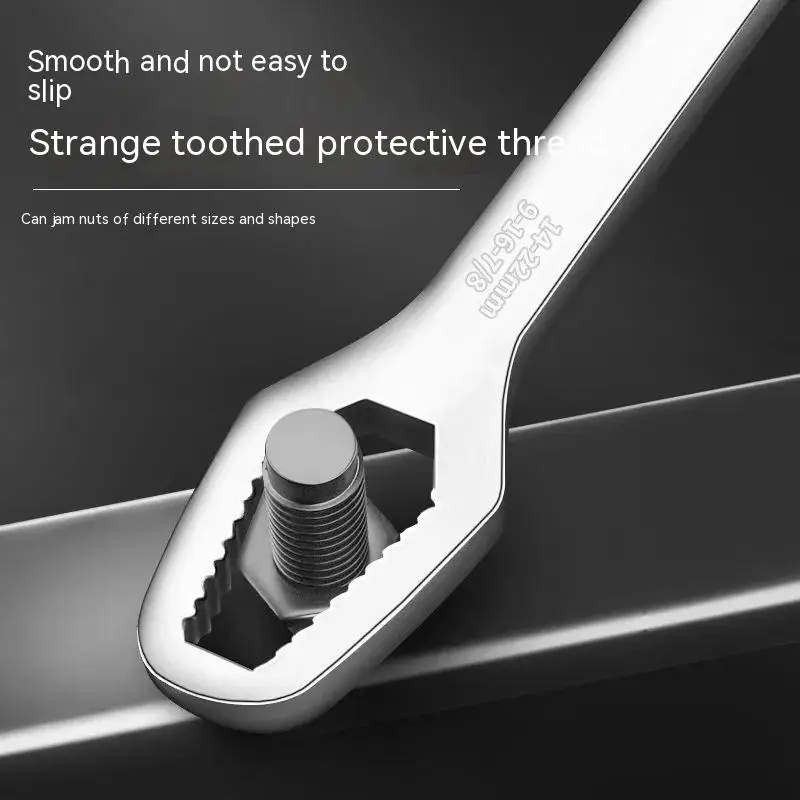 Wrench Self-tensioning Universal Multifunctional Double-ended Dull Plate Sub Plum Blossom Spectacle Wrench