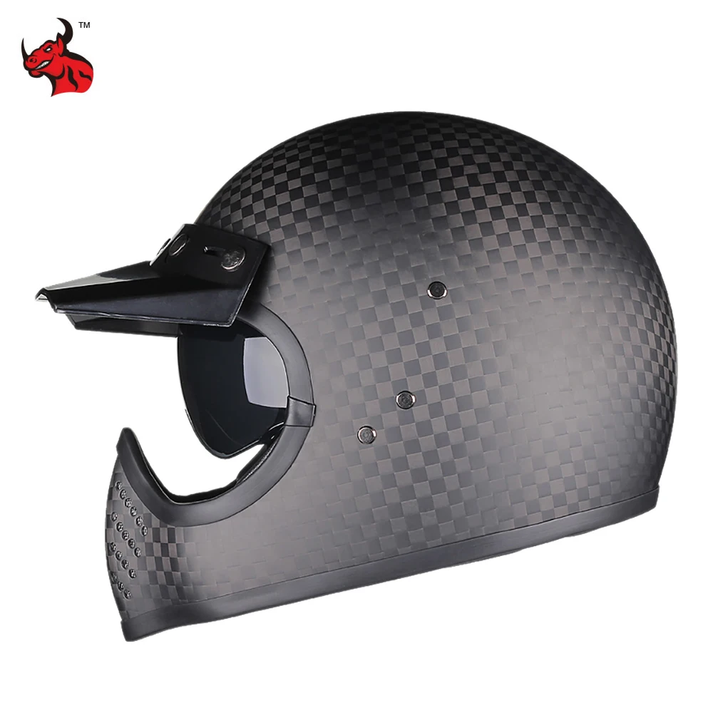 

Full Face 3C Certified Carbon Fiber Helmet Off Road Motorcycle Helmet Riding Casque Motorcycle Secure Equipment Motobike