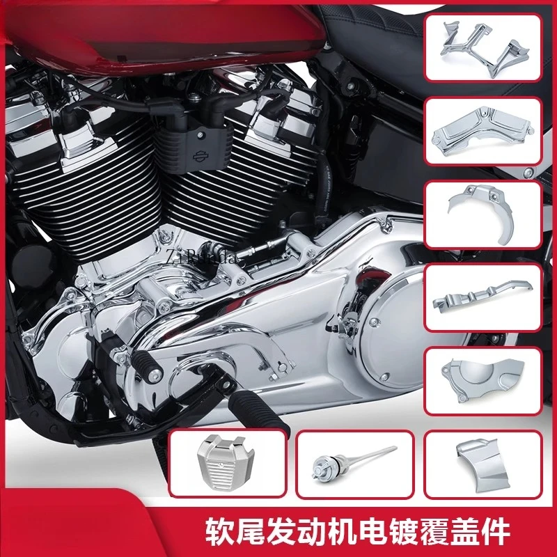 Engine electroplated trim, engine chrome-plated cover
