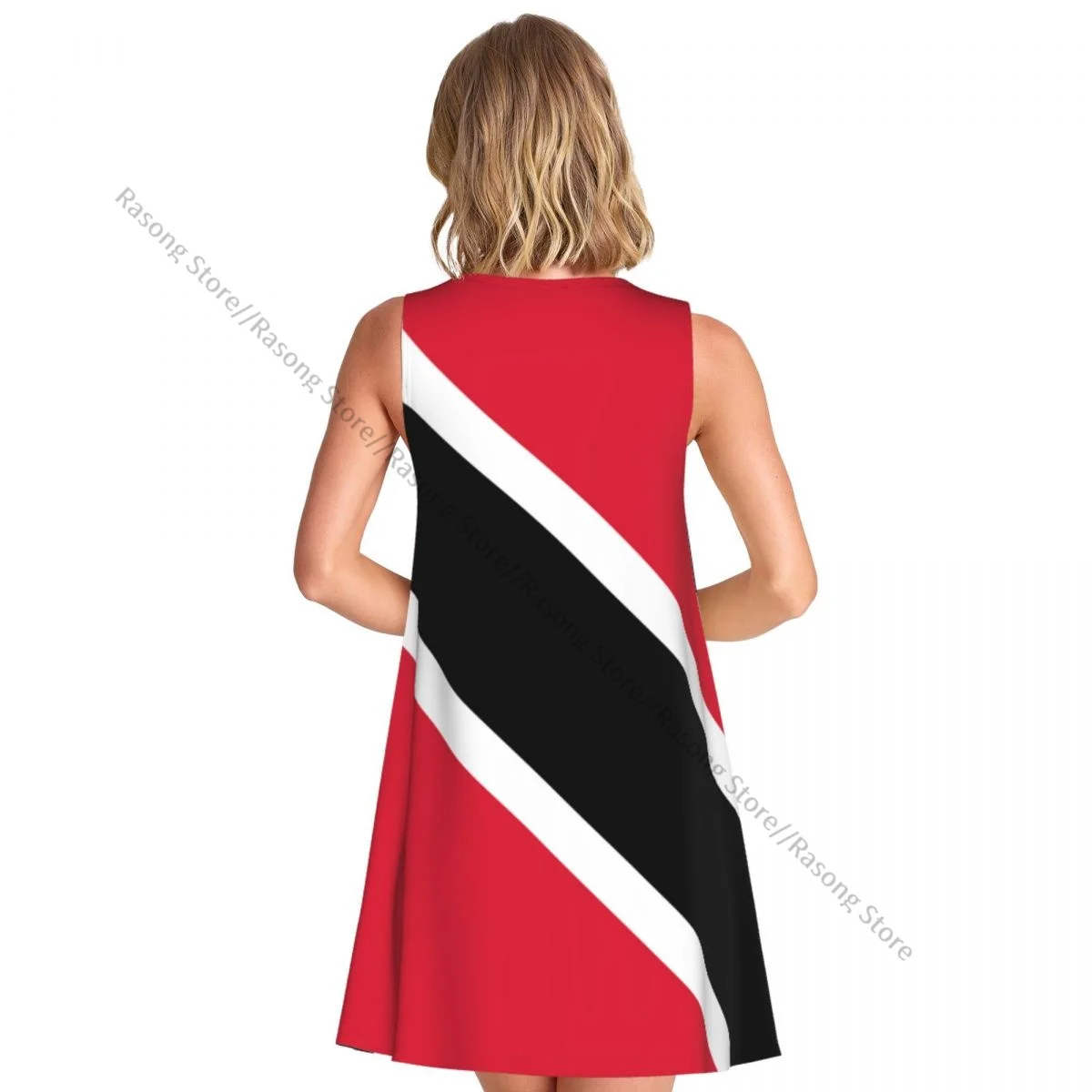Women's Dress Flag Of Trinidad And Tobago Summer Casual T Shirt Beach Cover up Tank Dress