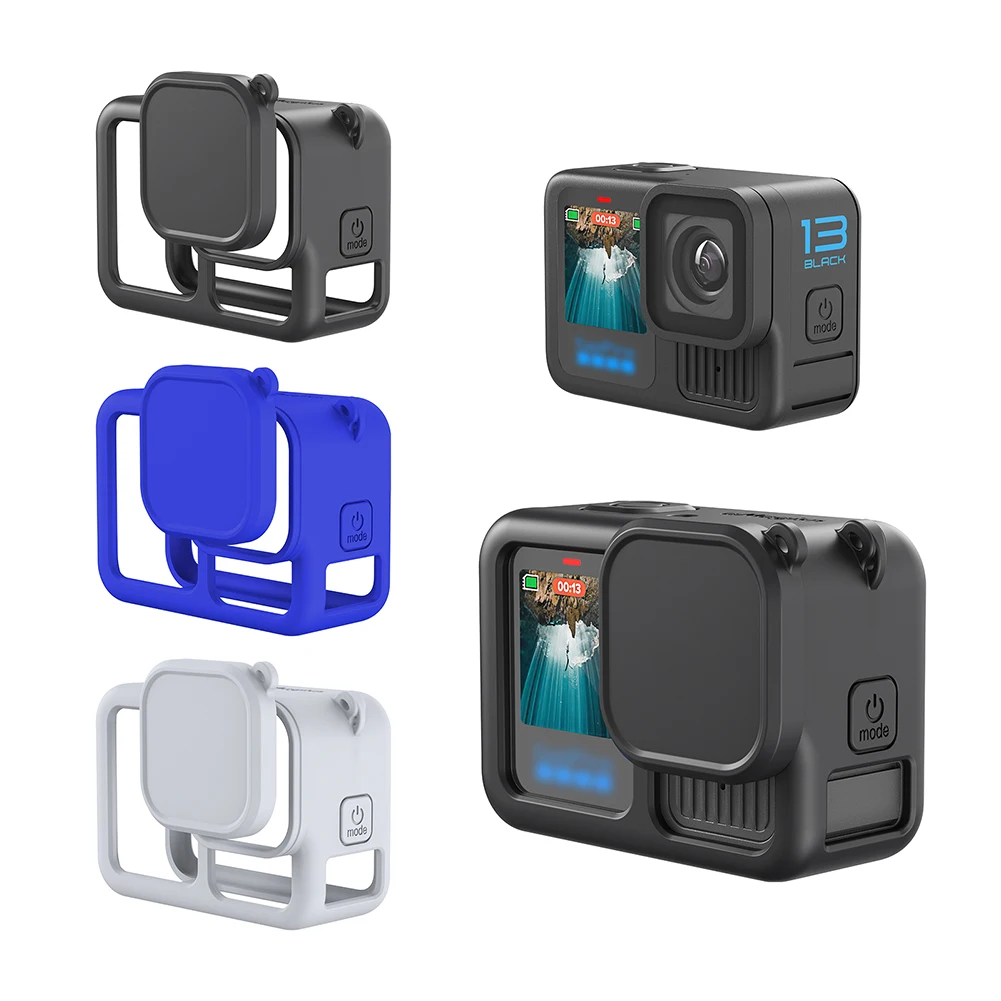 Premium Silicone Protective Case With Lanyard & Lens Cap For GoPro Hero13 Black Protective Case Black Blue Grey      New