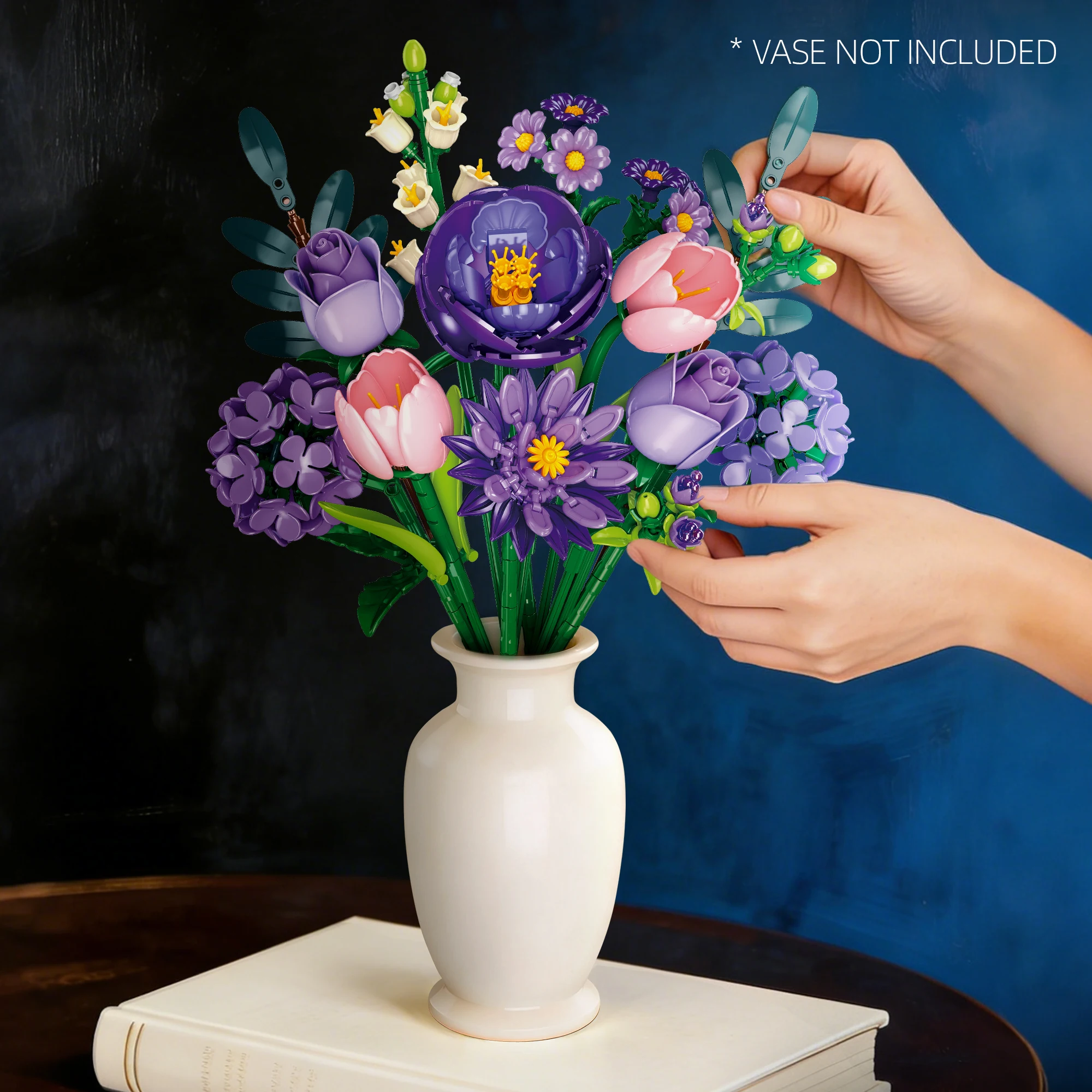 Romantisch Valentijnsdag cadeau MOC bouwstenen boeket ornament kunstbloem model montage meisje verjaardagscadeau