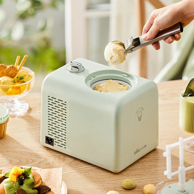 Máquina de sorvete elétrica mini fabricante de frutas para casa slush sundae milk shake fazendo cozinha diy