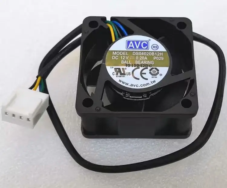 Ventilador de Resfriamento de 40mm para AVC DS04020B12U 4020 40MM 4CM 40X40X20 DC 12V 0.25A para Jetson Nano, Ajuste de Velocidade PWM, Cooler de Ar Potente