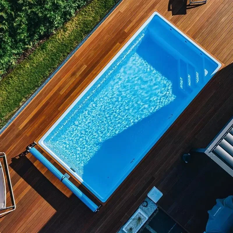 Outdoor Fiberglass Swimming Pool Large Family FRP Prefabricated Luxury Inground Pool