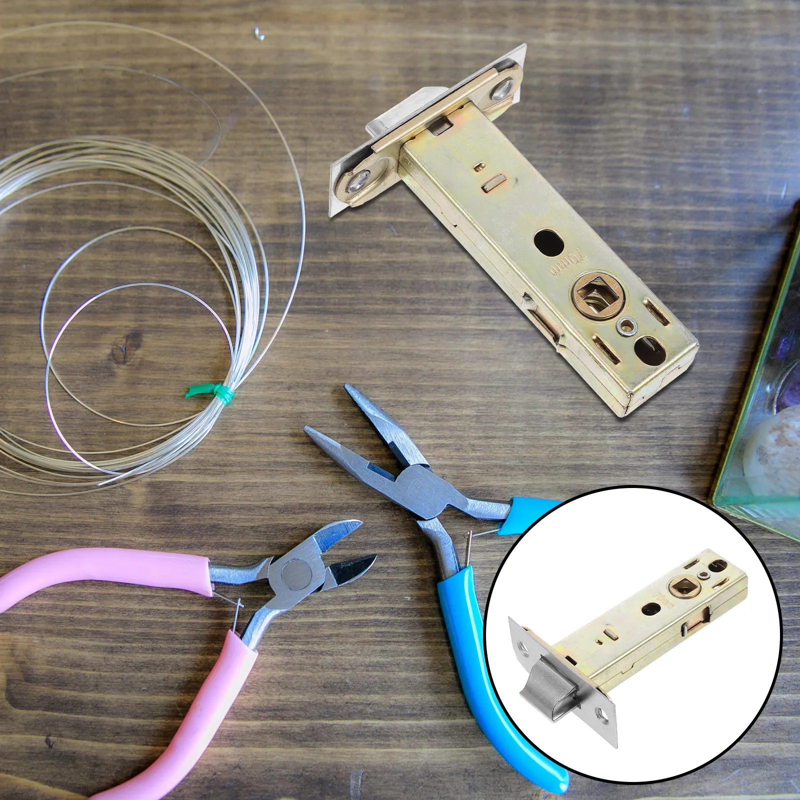 

Замок-защелка трубчатый регулируемый 70 мм для межкомнатных и входных дверей, фурнитура для раздвижных дверей-амбарных