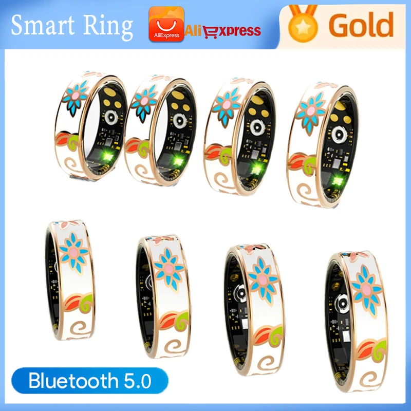 

Новое водонепроницаемое умное кольцо R18 для мониторинга здоровья, мониторинга женского здоровья и сна, умные кольца с эмалью, женское кольцо из нержавеющей стали