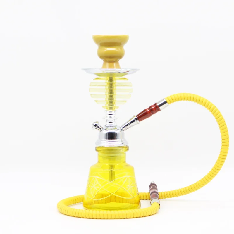 Arabic Hookah Shisha Acrylic Small Glass Hookah Single Tube Bottle KTV Exclusive Fruit Flavored Hookah Pipe