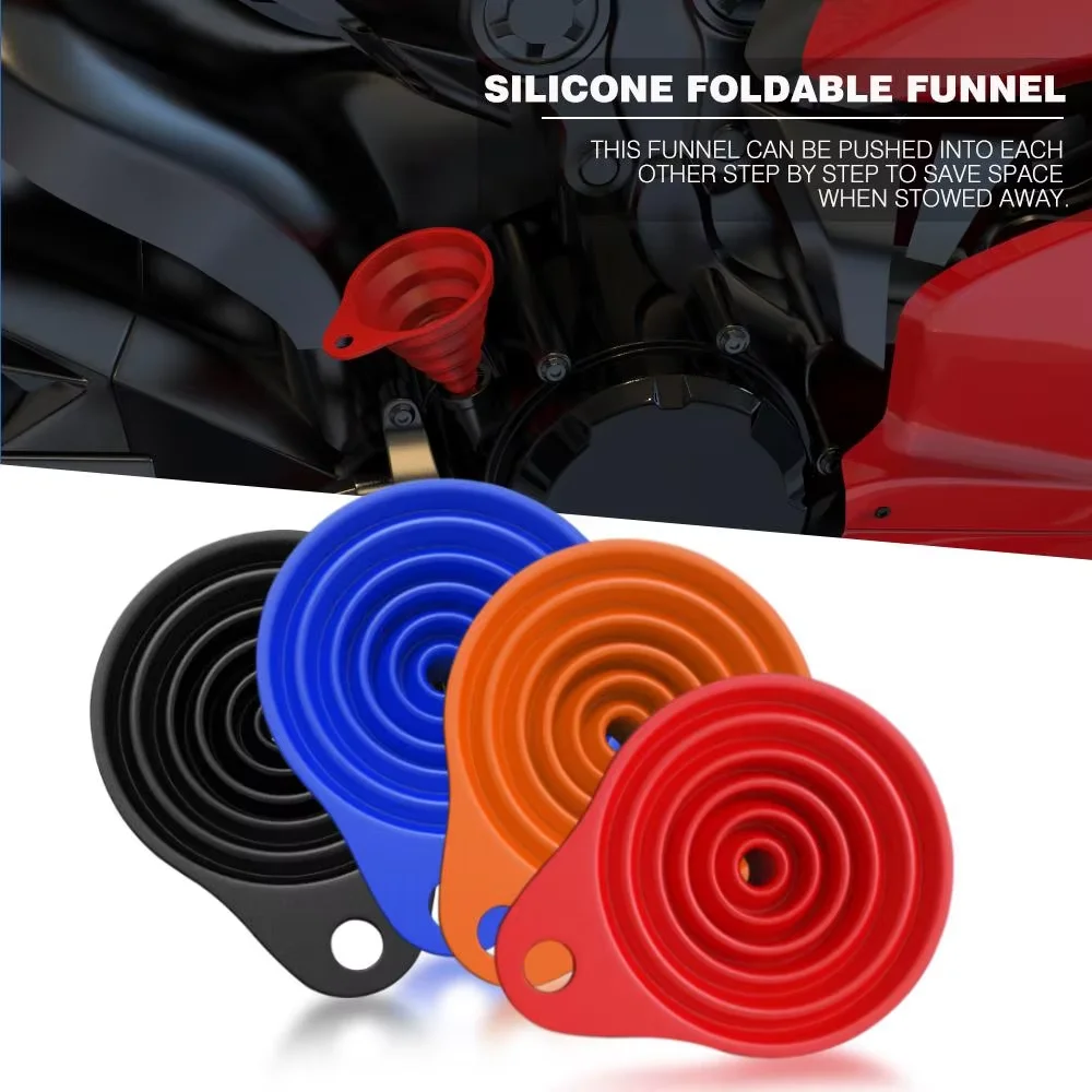 Motorcycle For Honda PCX 125 150 RC51 RVT1000 SP1 SP2 Rebel CMX 250 Foldable Silicone Funnel Tool Fluid Change Filling