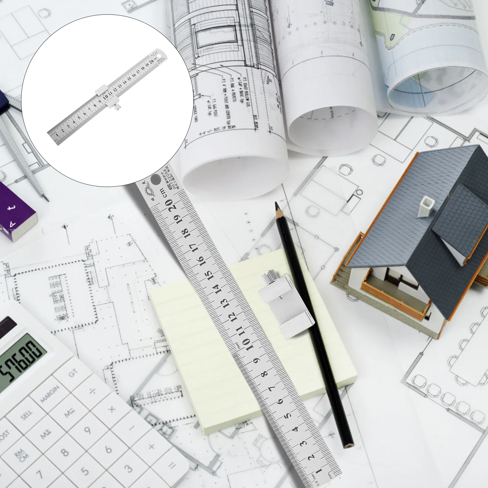 1 مجموعة الفولاذ المقاوم للصدأ 30 سنتيمتر الثقيلة المعادن قياس القاعدة انزلاق تحديد المواقع كتلة ل النجارة صياغة الهندسة متري