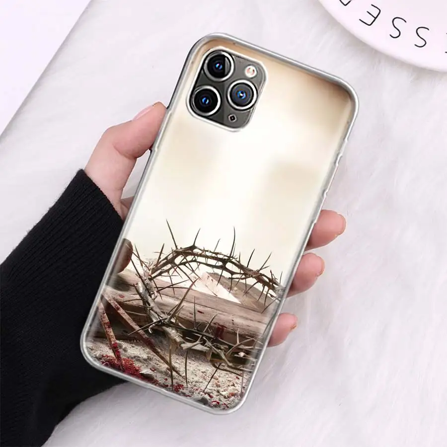 Jesus, The Crown of Thorns Phone Case For Apple Iphone 12 Mini 14 13 15 Pro Max 11 X XS XR 16 Plus Funda Cover Shell Co