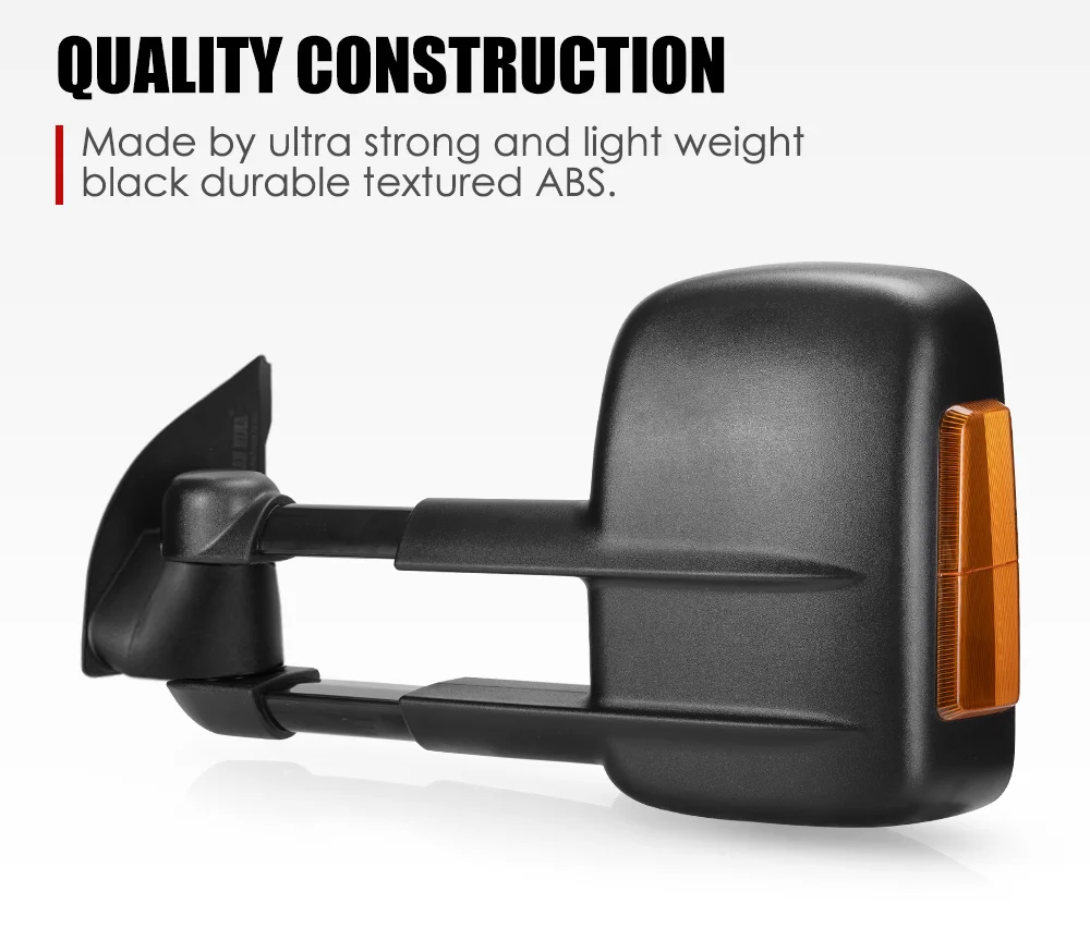 Hot Sales ABS Pair Extendable Towing Side Mirrors for Ford Ranger Raptor 2012-ON with Indicators