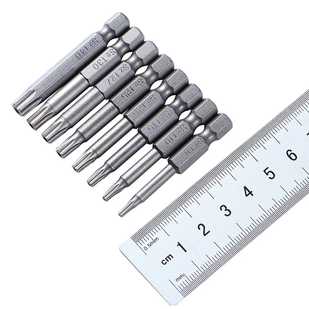 

8Pcs Head Magnetic Steel Bit Set 50mm High Precision Screwdriver Bits for Electric Drills Hand Tools