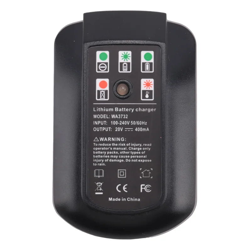

AB47-WA3742 20V Lithium Charger For Worx 18V 20V Lithium Battery WA3578 WA3525 WA3520 WA3575 WA3742 WA3732, EU Plug