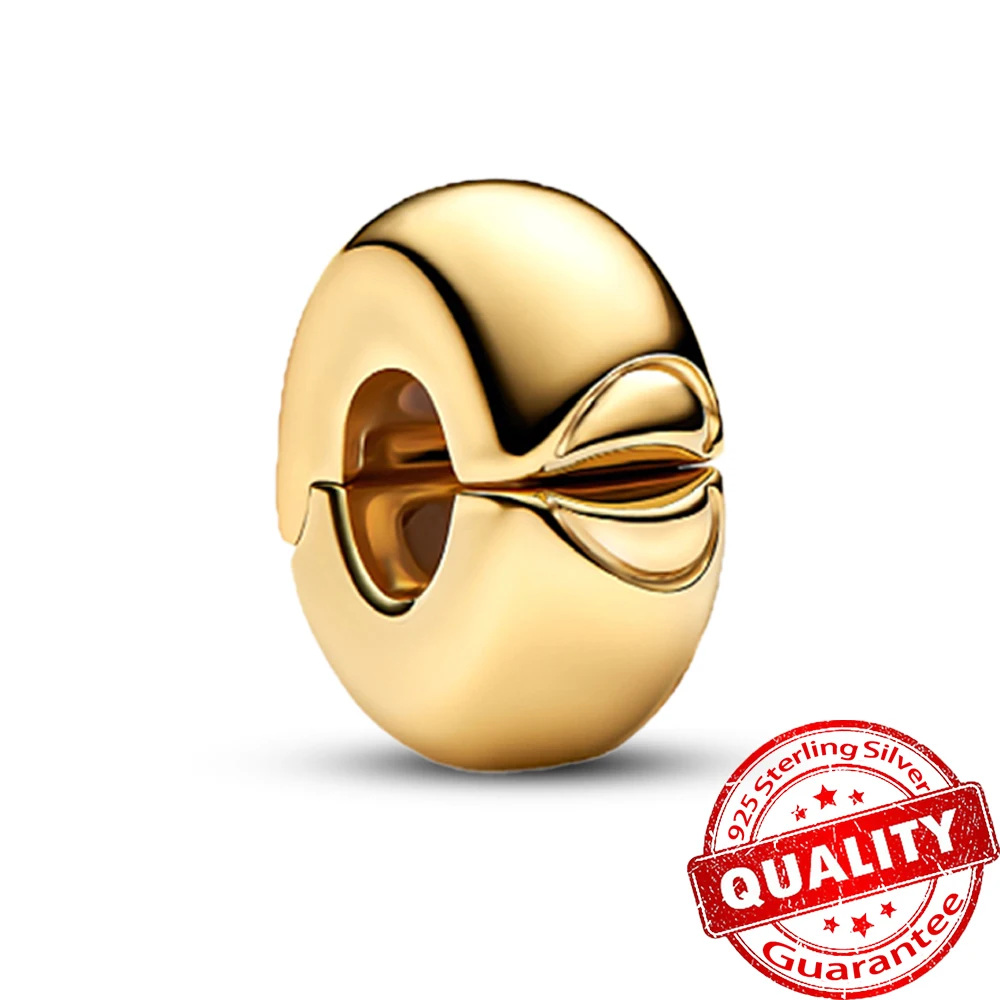 Breloque élégante et gracieuse en argent Sterling 925 plaqué or, soleil et lune, cœur, adaptée au Bracelet Original, cadeau exquis pour femmes