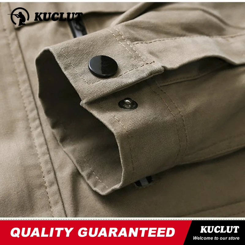 Picture 6: Cotton Workwear Man Spring Autumn Set Comfort Wear-resistant Breathable Elastic Multi Pocket 2-pcs Training Camping Hiking Suit