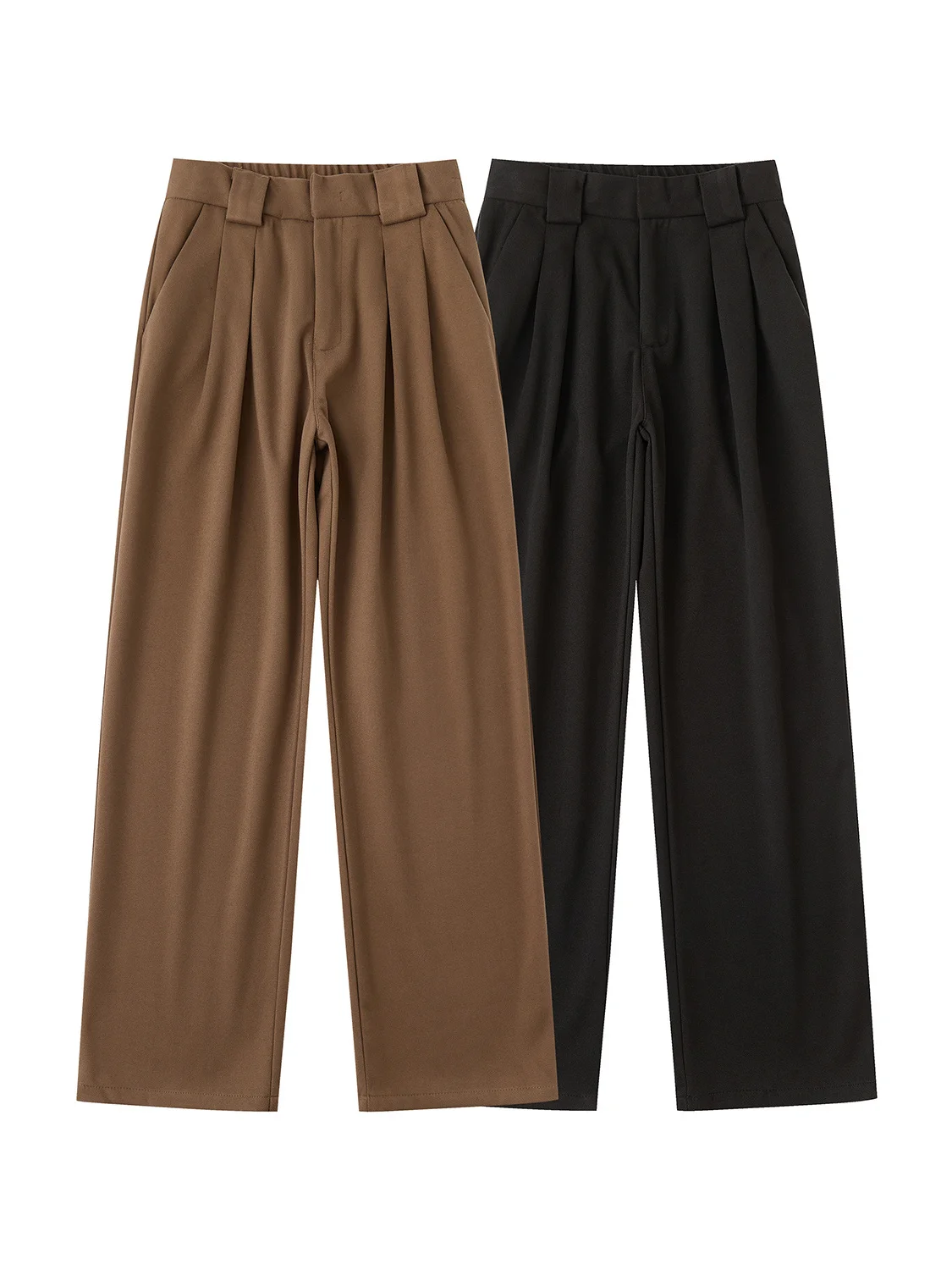 

Мужские повседневные брюки прямого кроя для осени и зимы, свободные, струящиеся, универсальные, длинные, из полиэфирного волокна