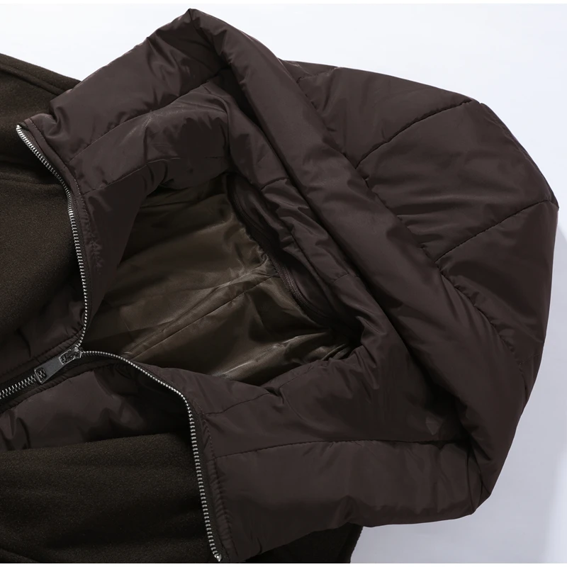 Solid Patchwork Women's Jackets Detachable Hooded Lace Up Pockets Coats Lady Chic Loose Outerwears 2026 Spring Autumn New Coat
