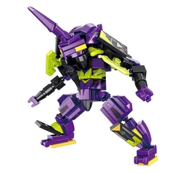 NEON GENESIS Evangelion EVA-01 Anime Figures Assembly Model Collectible Building Blocks Moc Robot Kits Models Toys Birthday Gift