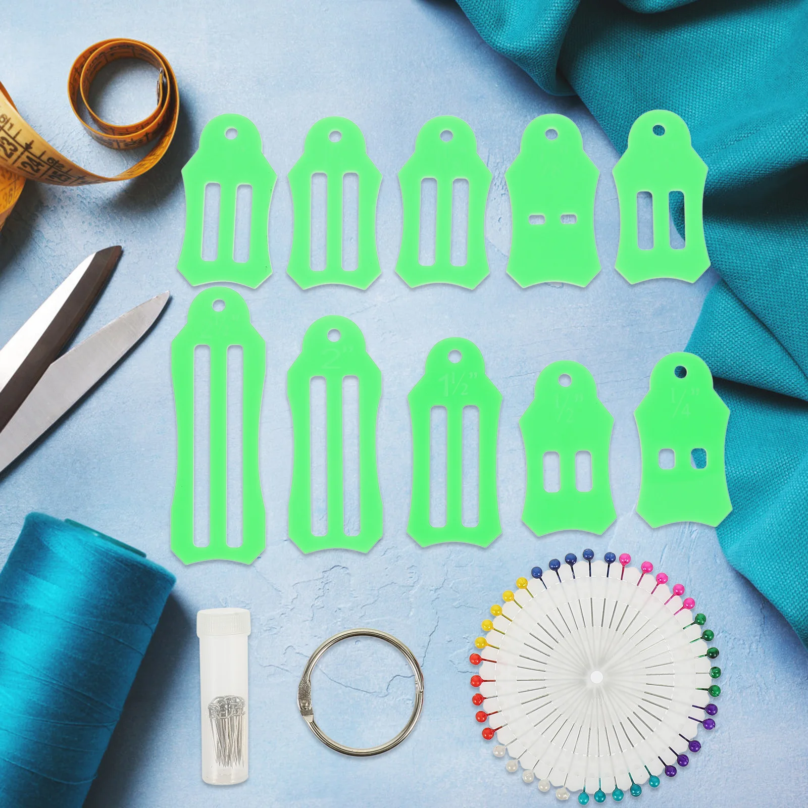 

1 set Folding Fabric Quilting Tool Set Multi-Sized Sewing Clips Portable Diy Craft Supplies Bias Tape Maker