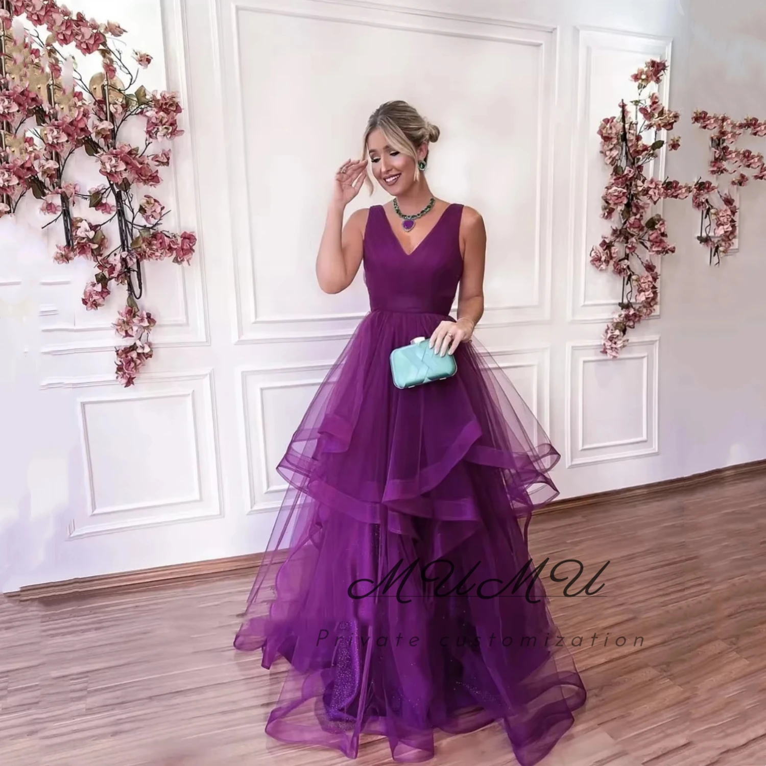 

Элегантные вечерние платья MuMu по индивидуальному заказу, свадебные платья 2025 года для вечеринок Платье Вечернее платье فساتين سهرة фиолетовые вечерние платья для выпускного вечера