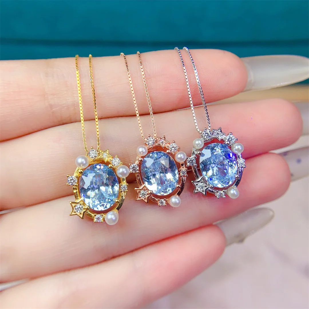 

Модельер Дизайн Топаз S925 Серебряный Кулон Натуральный Камень Роскошные Ювелирные Изделия Женщины Модный Модный Аксессуар