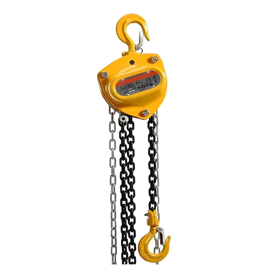 

2Ton/4400lbs Hand Chain Hoist Alloy Steel G80 Manganese Chain Manual Hoist 20FT Lifting Chain Block for Factory Garage Dock Min