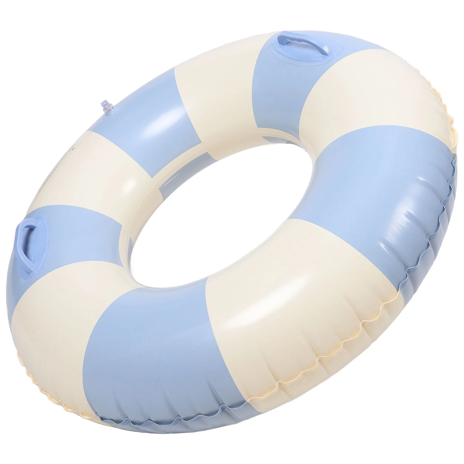 PU Material Fish Models Striped Swim Ring Imitation Plaything Floaties for Adult Blue Pvc Pool Circle