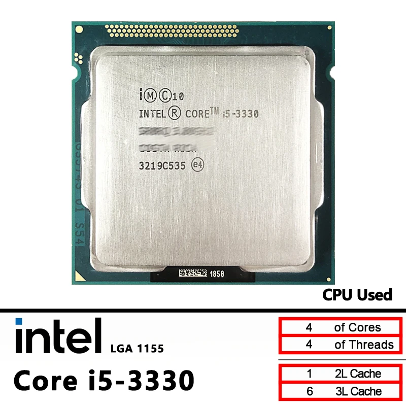 

Intel Core i5-3330 Used i5 3330 3.0 GHz 6M 77W LGA 1155