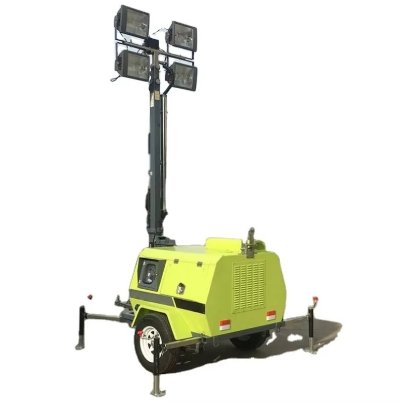 Customized High Power Cheap Price All-round Automatic Lifting Diesel Generator Flood Mobile Portable Light Tower