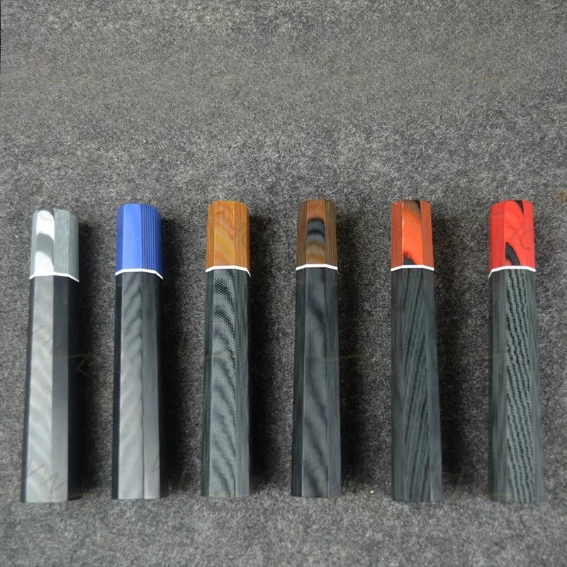Octagonal Wooden Knife Handle, Violet Sandalwood Grip with Copper Ring, Replacement Handle for Sashimi Deba Knife