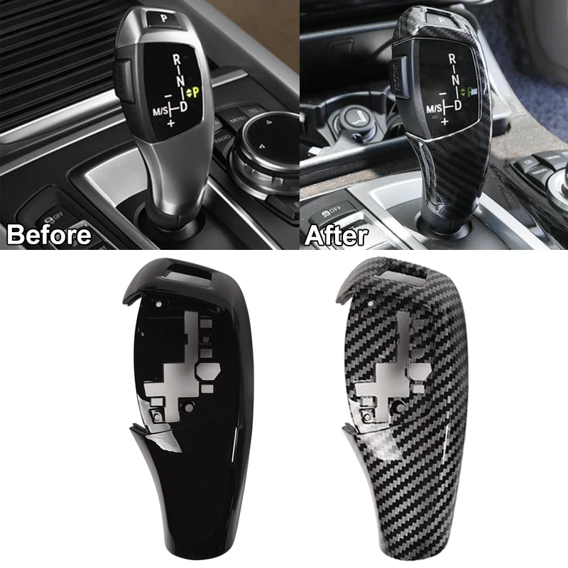 

LHD Car Interior Gear Shift Knob Lever Shifter Cover Styling Accessories Plastic for BMW X5 F15 2014-2018 X6 F16 2015-2019