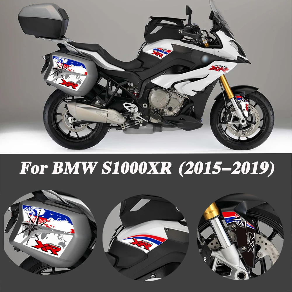 

For BMW S1000XR S 1000 XR S1000 Front Fender Tank Pad Trunk Luggage Cases Panniers Stickers Decals 2015 2016 2017 2018 2019