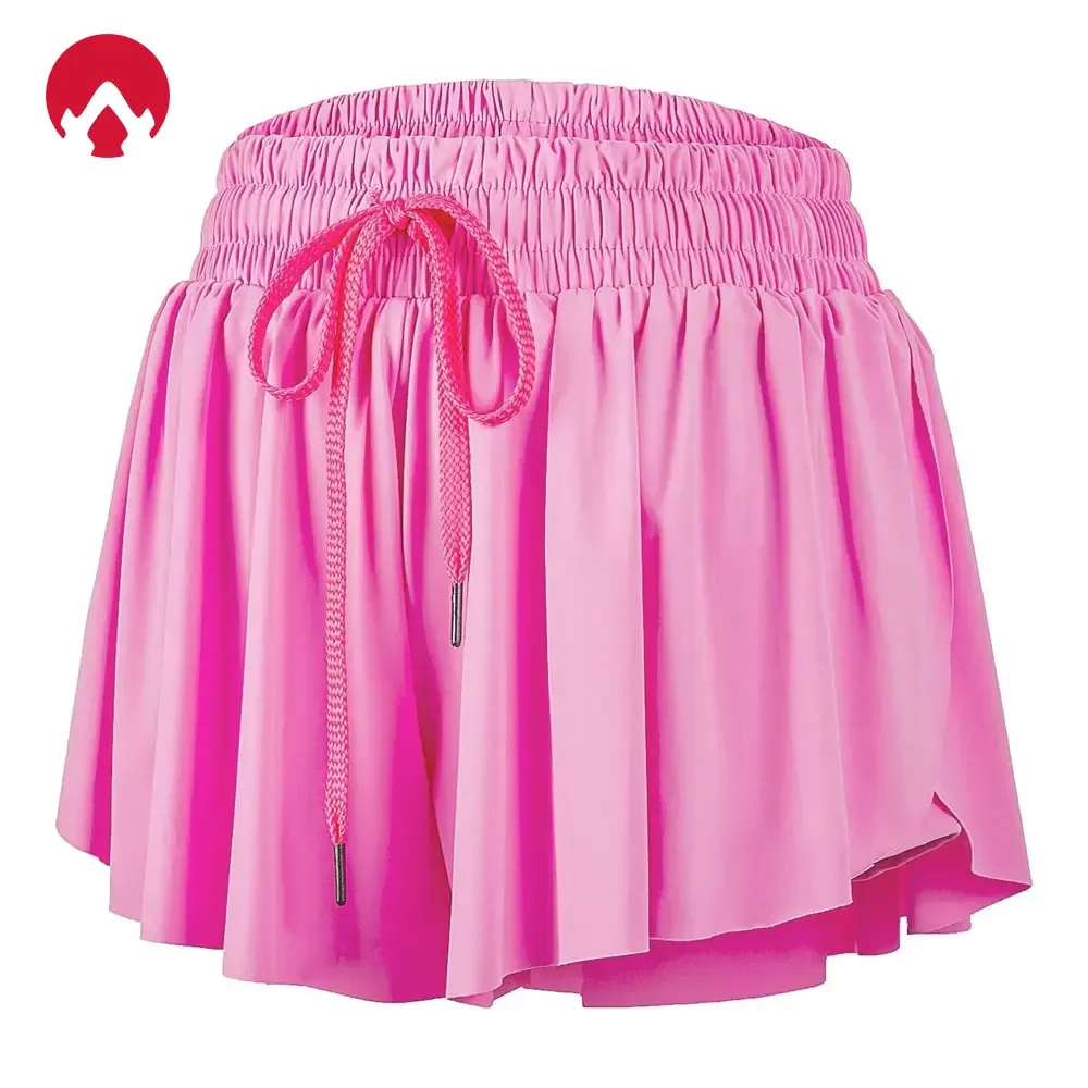 

Женские спортивные шорты Flowy для спортзала, йоги, тренировок, бега, тенниса, юбка, удобная Милая одежда для отдыха, Повседневная летняя одежда