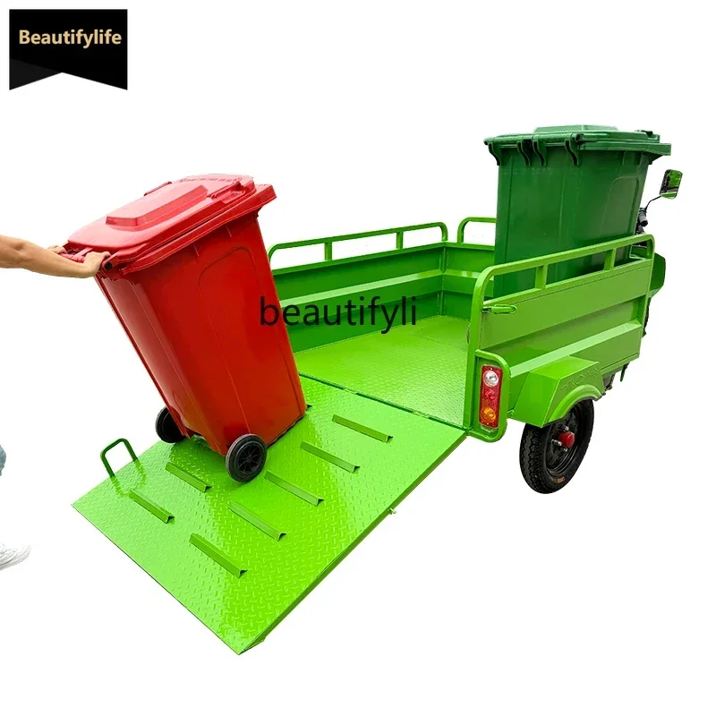 

Мусоровоз A601, электрический, трехколесный, с четырьмя или шестью бункерами для сортировки, самосвальный.