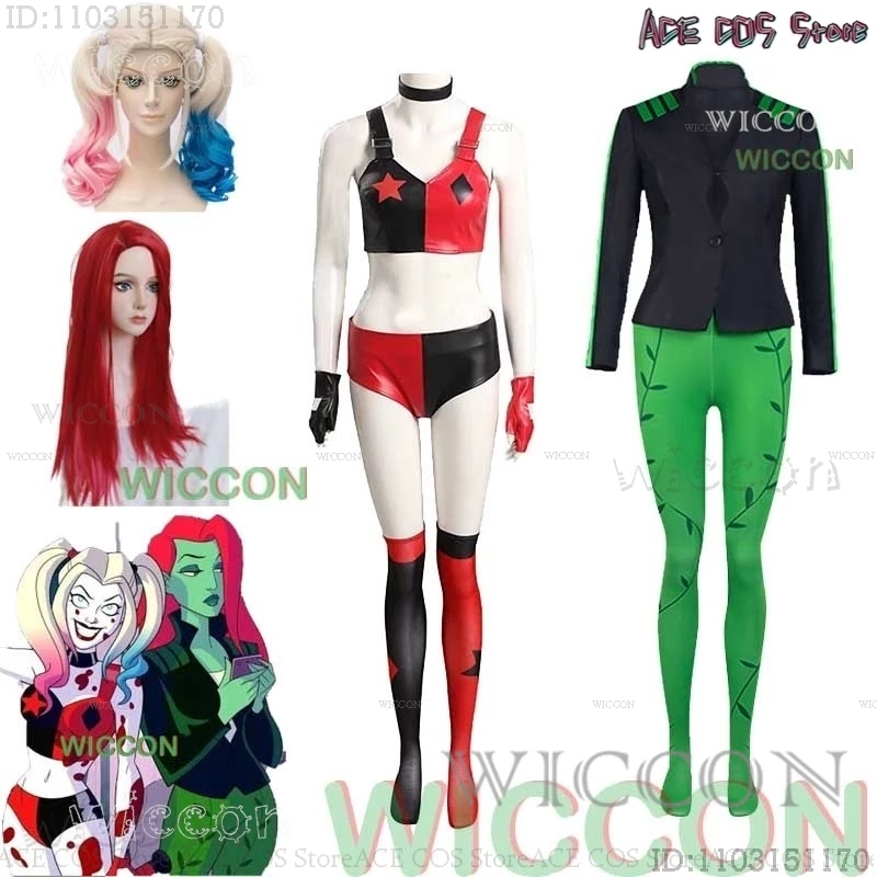 Poison Cosplay Ivy Ive Pamela Harls Isley Costume Villain TV Outfit Pants Suit Anime Style 2024 Halloween Women Party Clothes