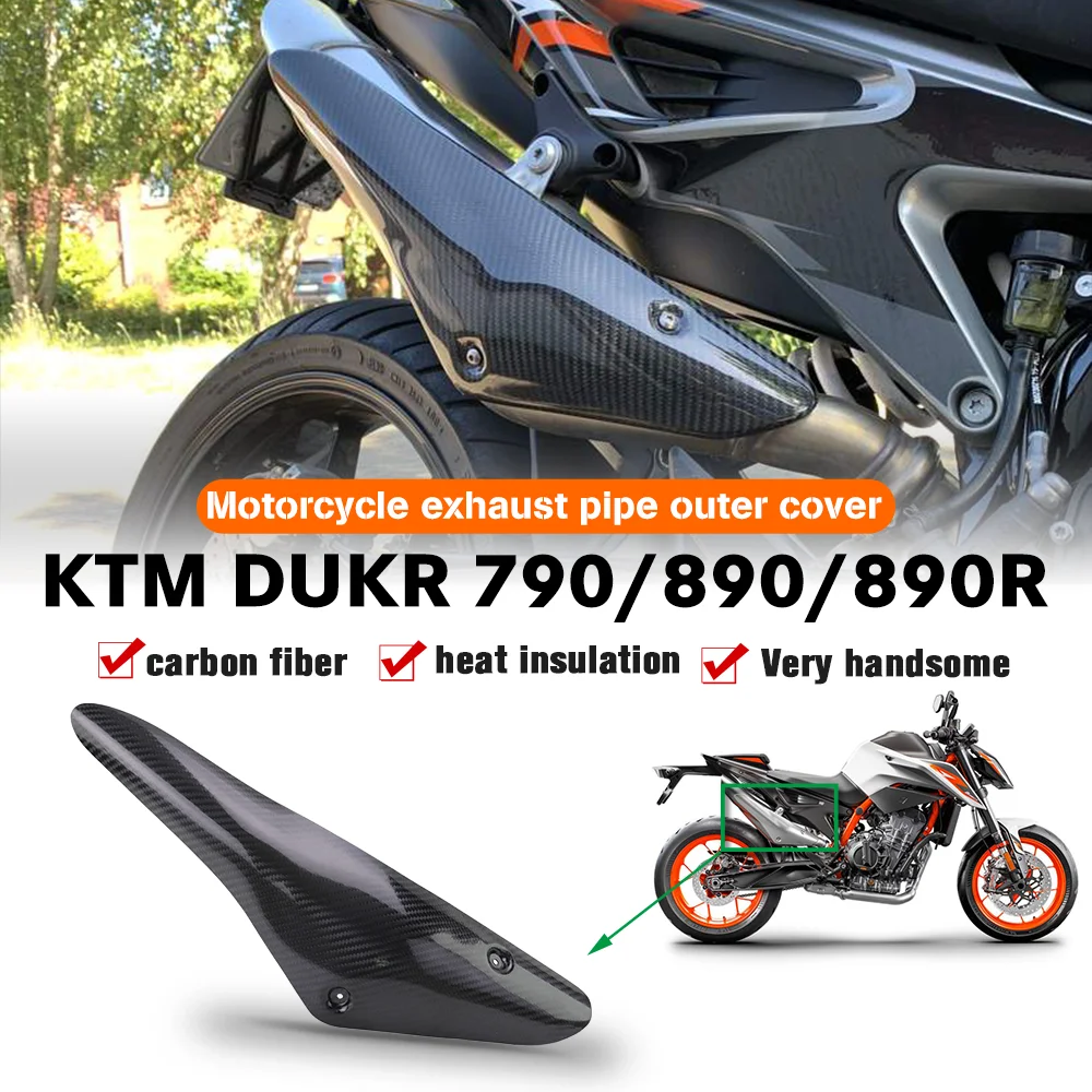 

Motorcycle Exhaust System Link Pipe Heat Shield Cover Guard Anti-Scalding Shell Guard For KTM duke 790 890 890R Carbon Fiber