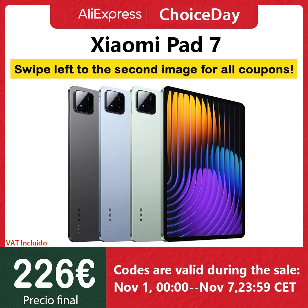 Xiaomi Pad 7 Global Version 11.2 ''Xiaomi HyperAI 144Hz 3.2K Display Snapdragon 7 + Gen 3 Octa core processor 45W 8850mAh B