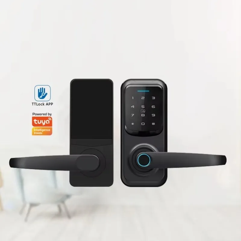 

Newly Designed Tuya TTlock Wifi App Controlled Unlocked Fingerprint Password Digital Rfid Card Key Mini Smart Door Lock