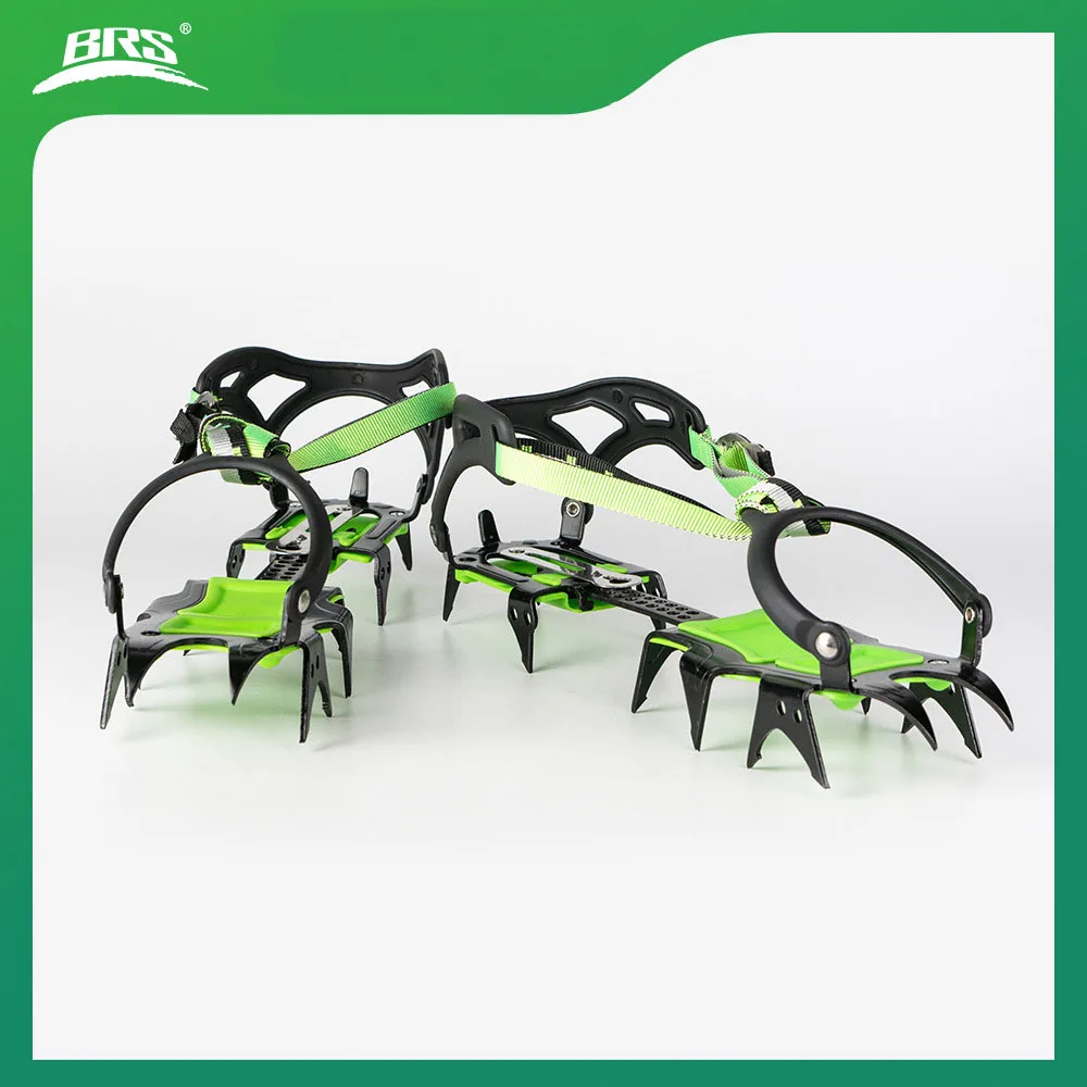 

BRS-S1A/S1B Профессиональные 14-зубчатые кошки для льда, нескользящие чехлы для обуви, стальные ремешки для льда для катания на лыжах, альпинизма