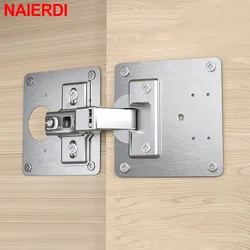 NAIERDI 1/2/4/8PCS Hinge Repair Plate Resistant Stainless Steel Furniture Mounted Plate Cabinet Door Hinges Repair Mount Tool