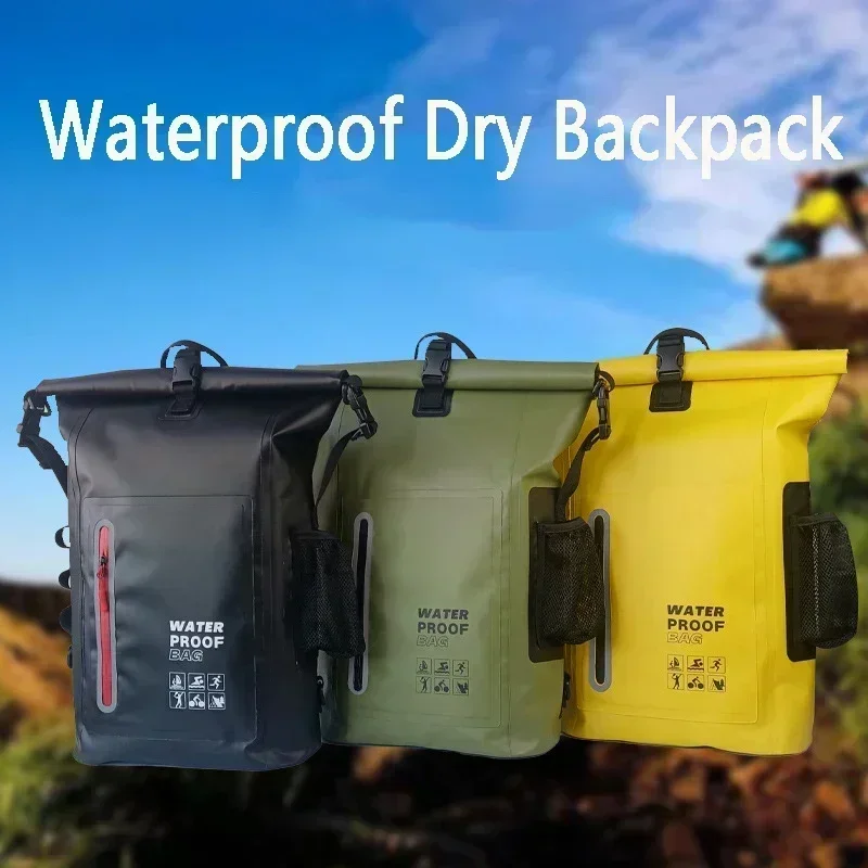 25L Outdoor Waterproof Backpack High-capacity Dry Bag Backpack Camping Backpack Sand Swimming Bag Beach Drybag Water Pool Bag