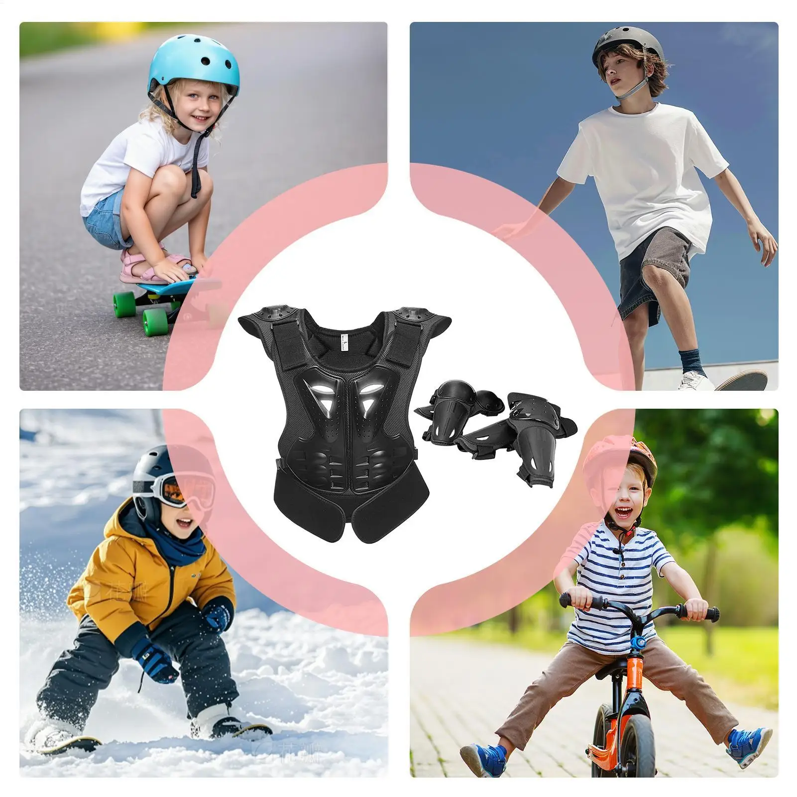 Kid's Motorcycle Riding Gear Vest Protection Children Motocross Body Armors Jacket Protective Armors Riding Elbow And Knee pads view 4