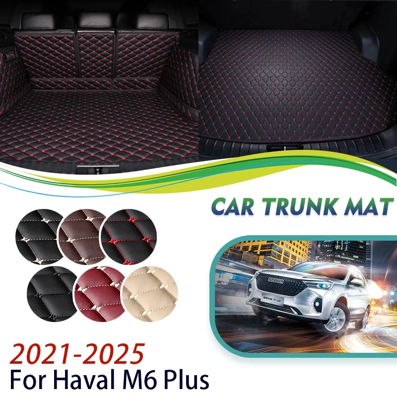 

For Haval M6 Plus MK2 2021 2022 2023 2024 2025 Car Rear Trunk Storage Pad Leather Mat Interior Dedicated Carpet Auto Accessories