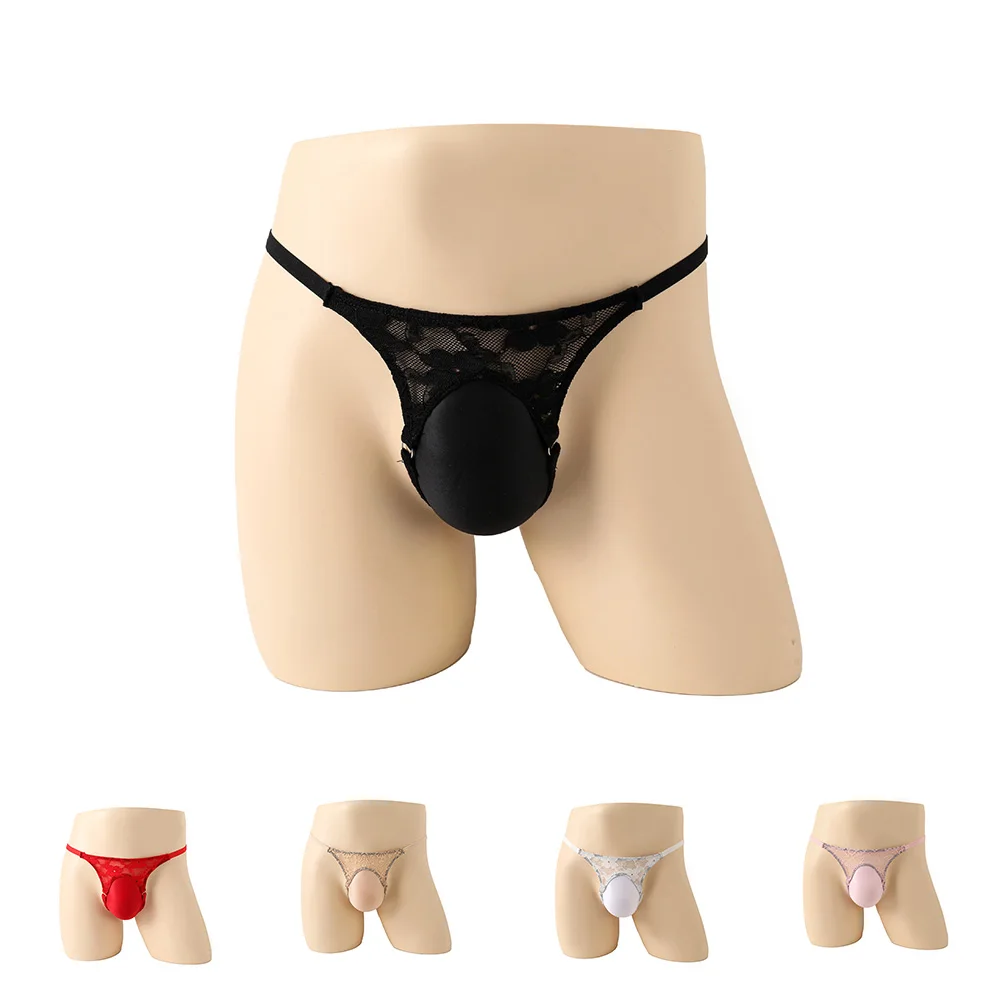 Sexy Mens Thongs Low Waist Underwear Jock Strap Sissy U Convex Pouch Panties Male Breathable G-string Ring Briefs Underpants