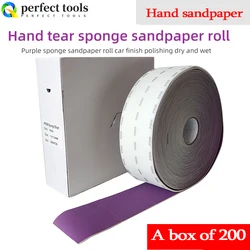 50 PCS Pack 400 600 800 Grit Purple Polishing Sponge Sandpaper Various Grinding Tools 115*125 mm For Car Spray Painting