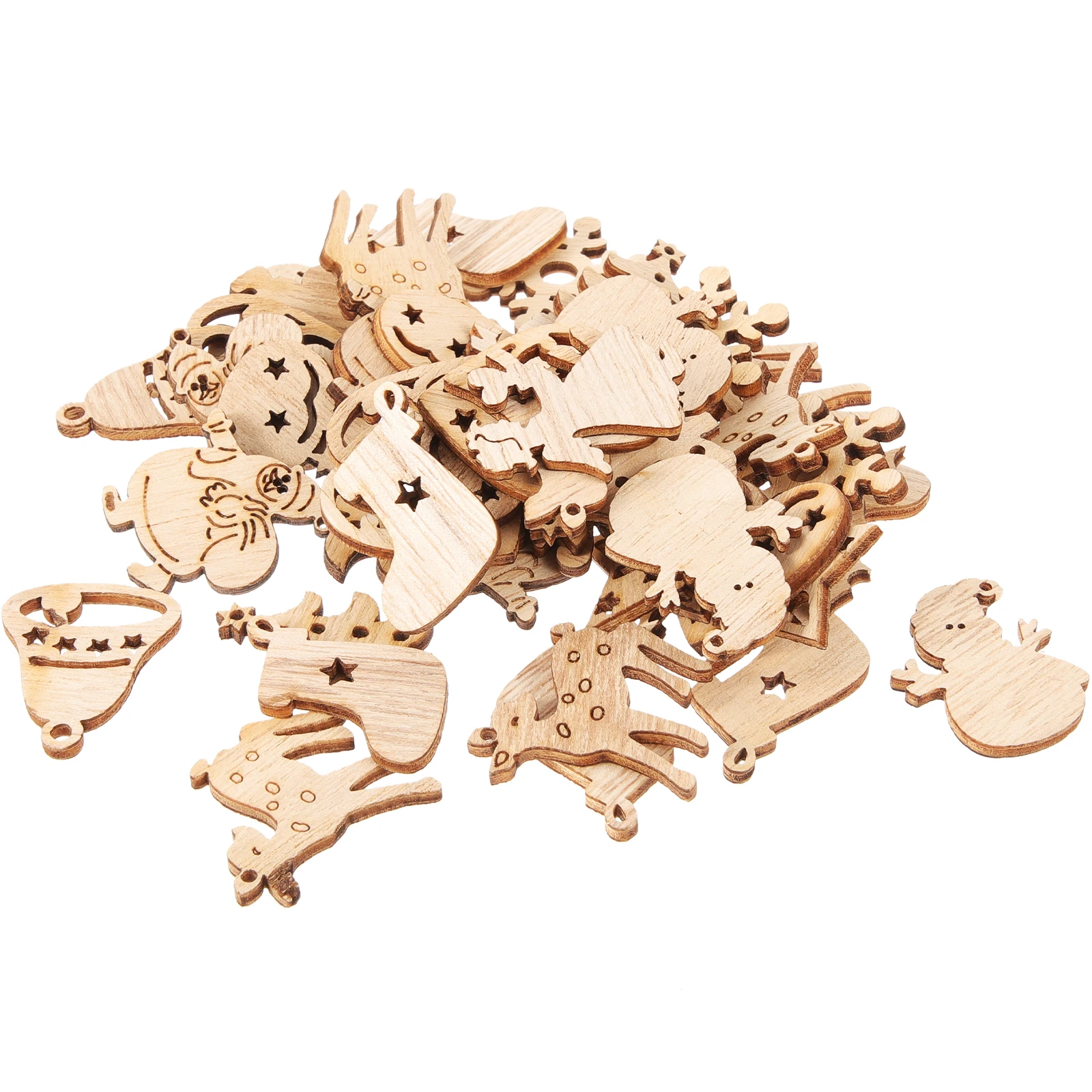 

100 Pcs Christmas Decorations Unfinished naments for DIY Christmas Tree Pendant Crafts Xmas Tree Pendant Home Accessories