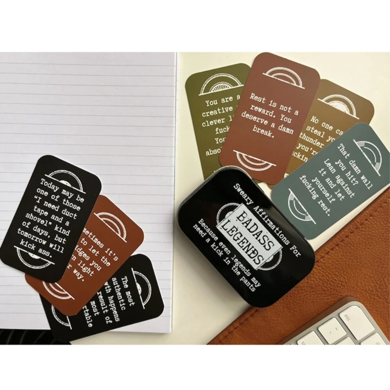 Sweary Affirmation Cards Encouragement Quote Cards for Women Men